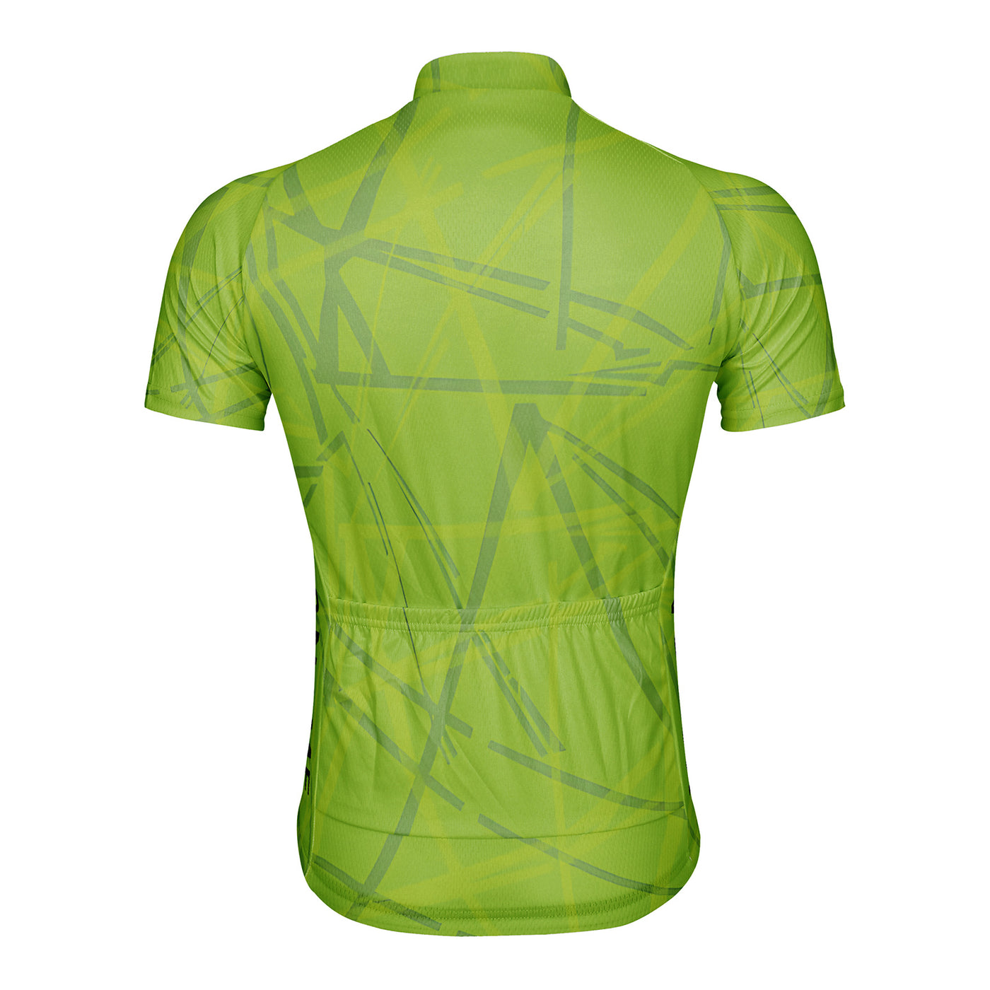 Customized Interwoven Green Lines Men's Cycling Jersey Short Sleeve
