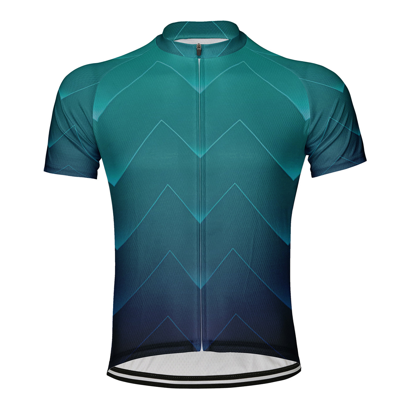 Customized Green Electrocardiogram Men's Cycling Jersey Short Sleeve