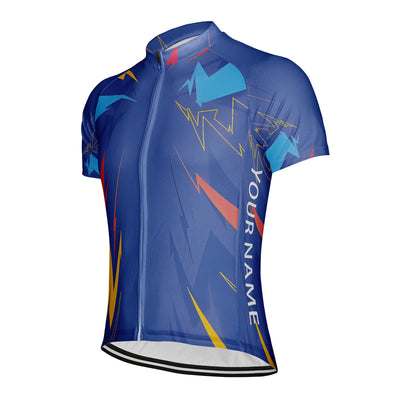 Customized Neon Arrow Rain Men's Cycling Jersey Short Sleeve