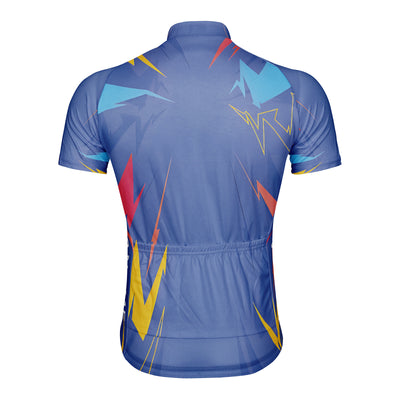 Customized Neon Arrow Rain Men's Cycling Jersey Short Sleeve