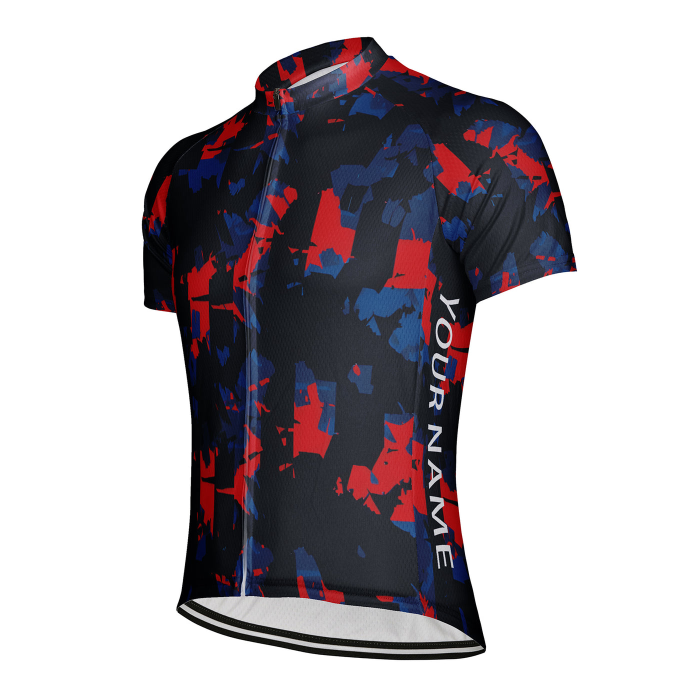 Customized Red And Blue Mist Men's Cycling Jersey Short Sleeve