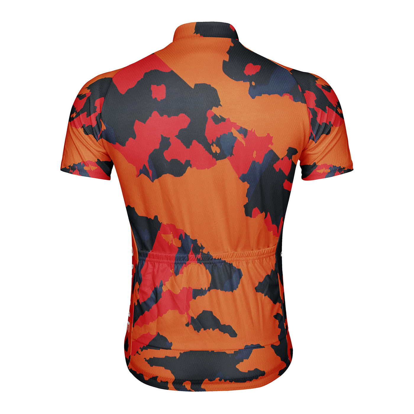 Customized Orange and Black Shards Men's Cycling Jersey Short Sleeve