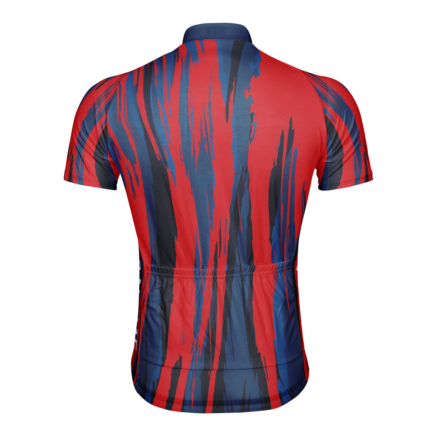 Customized Red And Blue Cracks Men's Cycling Jersey Short Sleeve