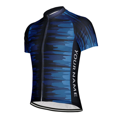 Customized Blue Glacier Men's Cycling Jersey Short Sleeve