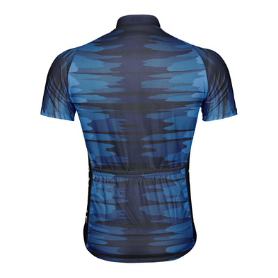 Customized Blue Glacier Men's Cycling Jersey Short Sleeve