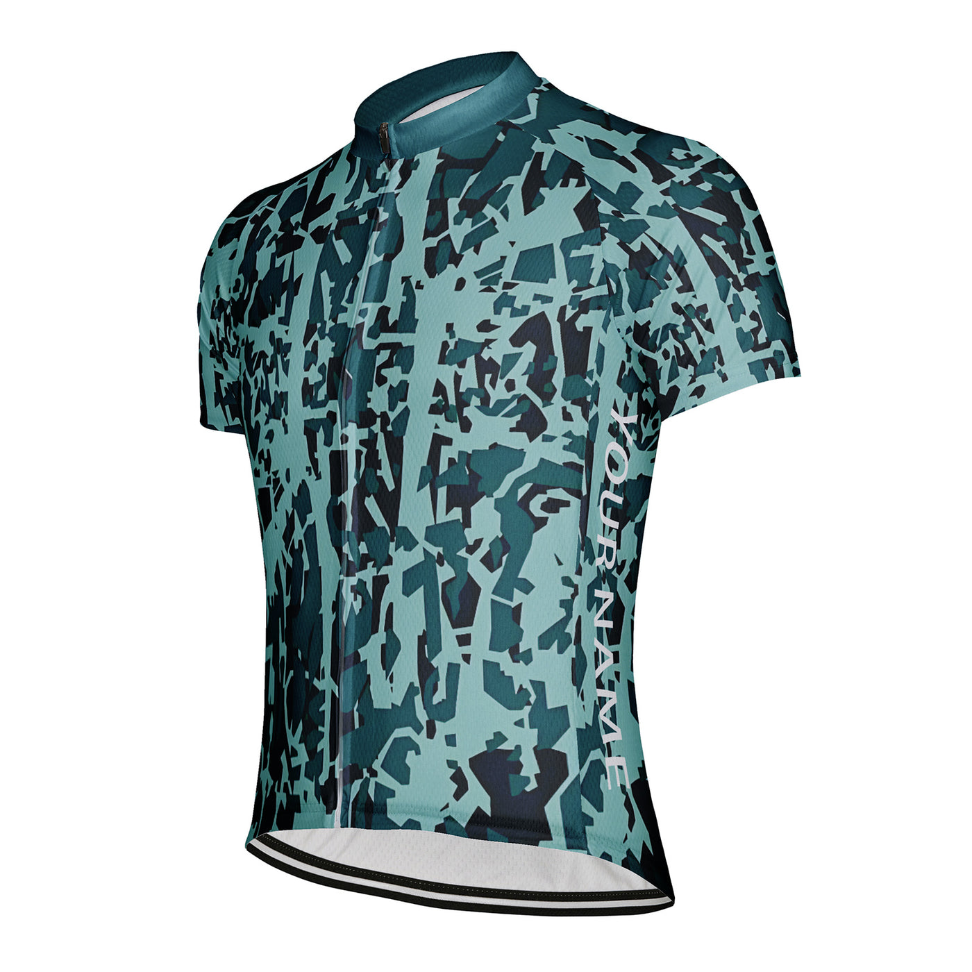 Customized Jungle Camouflage Men's Cycling Jersey Short Sleeve