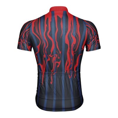 Customized Red Hokage Men's Cycling Jersey Short Sleeve