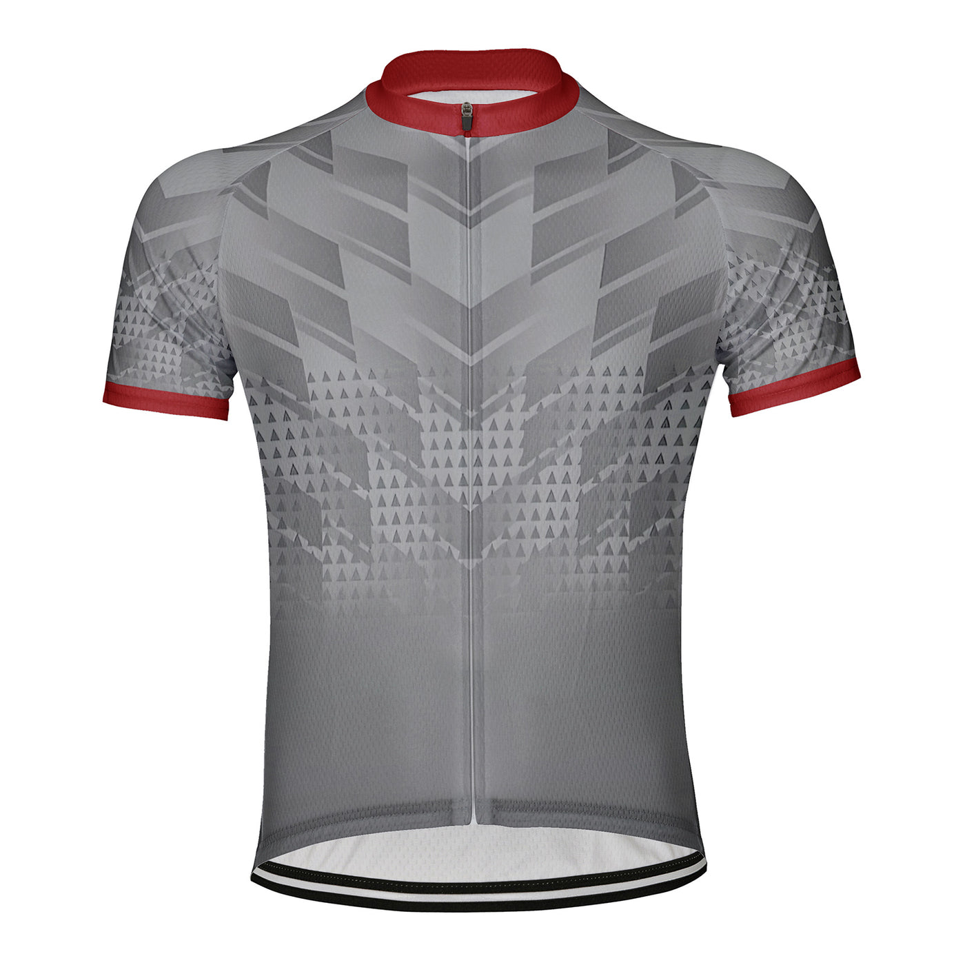 Customized Gradient Gray Men's Cycling Jersey Short Sleeve