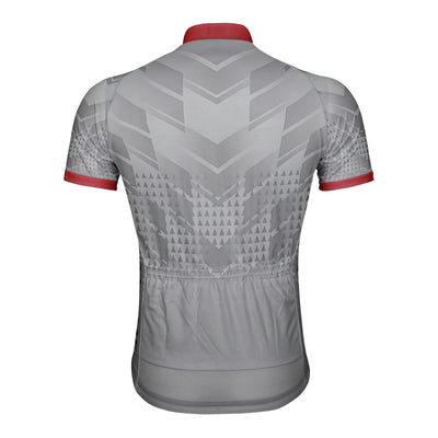 Customized Gradient Gray Men's Cycling Jersey Short Sleeve