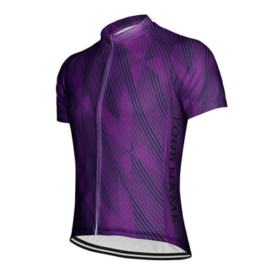 Customized Diagonal Line Men's Cycling Jersey Short Sleeve