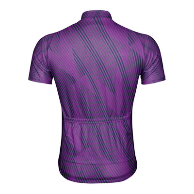 Customized Diagonal Line Men's Cycling Jersey Short Sleeve