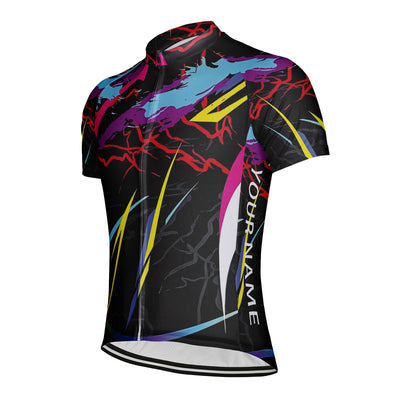 Customized Neon Lightning Phantom Men's Cycling Jersey Short Sleeve