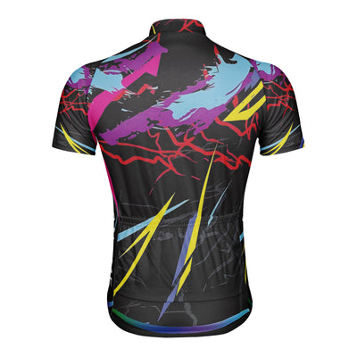 Customized Neon Lightning Phantom Men's Cycling Jersey Short Sleeve