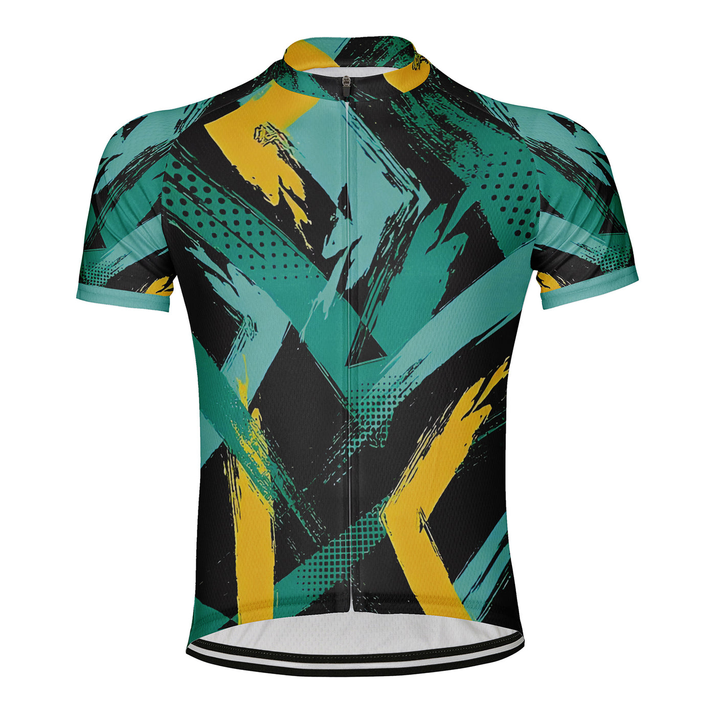 Customized Neon Yellow Green Men's Cycling Jersey Short Sleeve