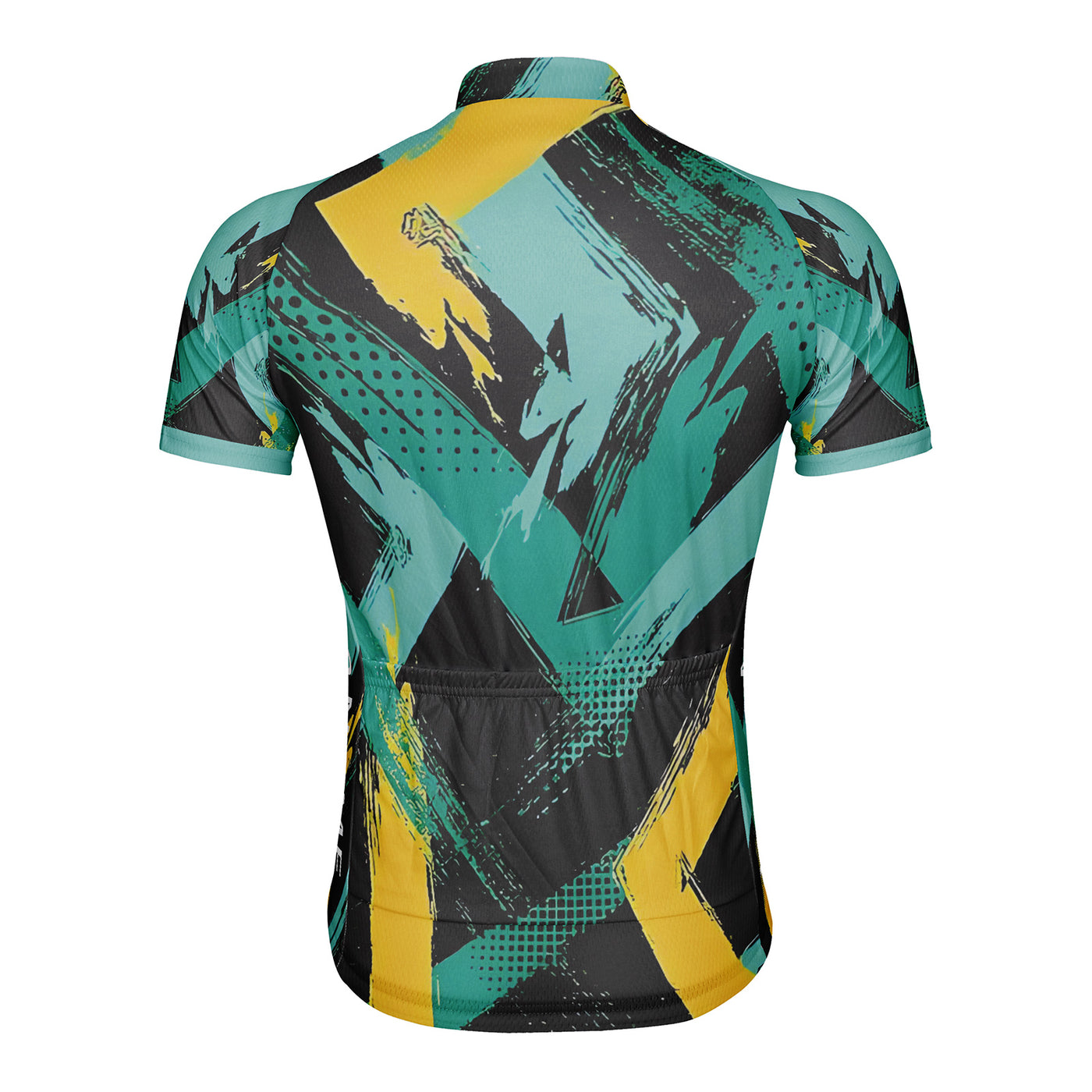 Customized Neon Yellow Green Men's Cycling Jersey Short Sleeve