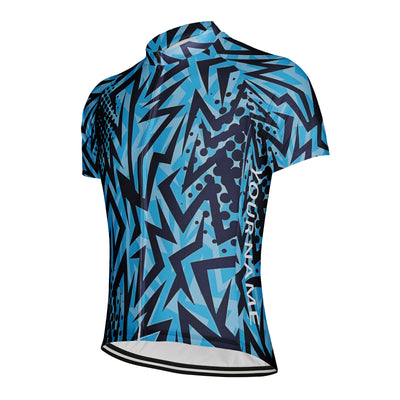 Customized Retro Radio Wave Men's Cycling Jersey Short Sleeve