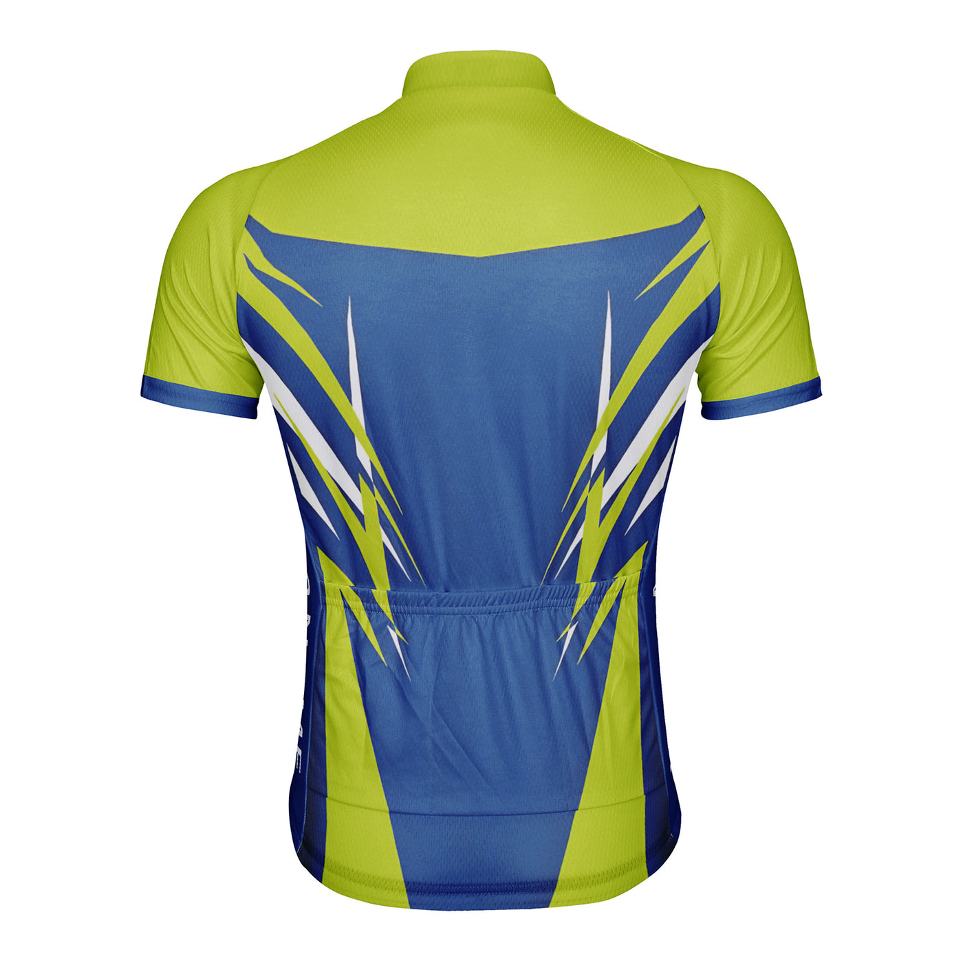 Customized Blue Green Dynamic Contrasting Color Men's Cycling Jersey Short Sleeve
