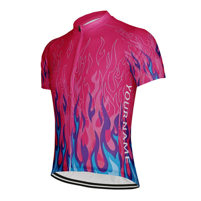 Customized Flame Men's Cycling Jersey Short Sleeve