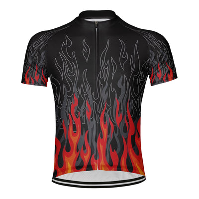 Customized Flame Men's Cycling Jersey Short Sleeve