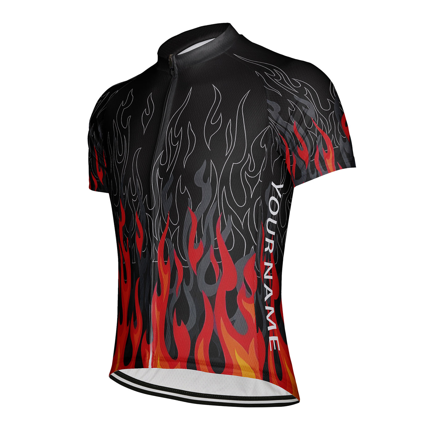 Customized Flame Men's Cycling Jersey Short Sleeve