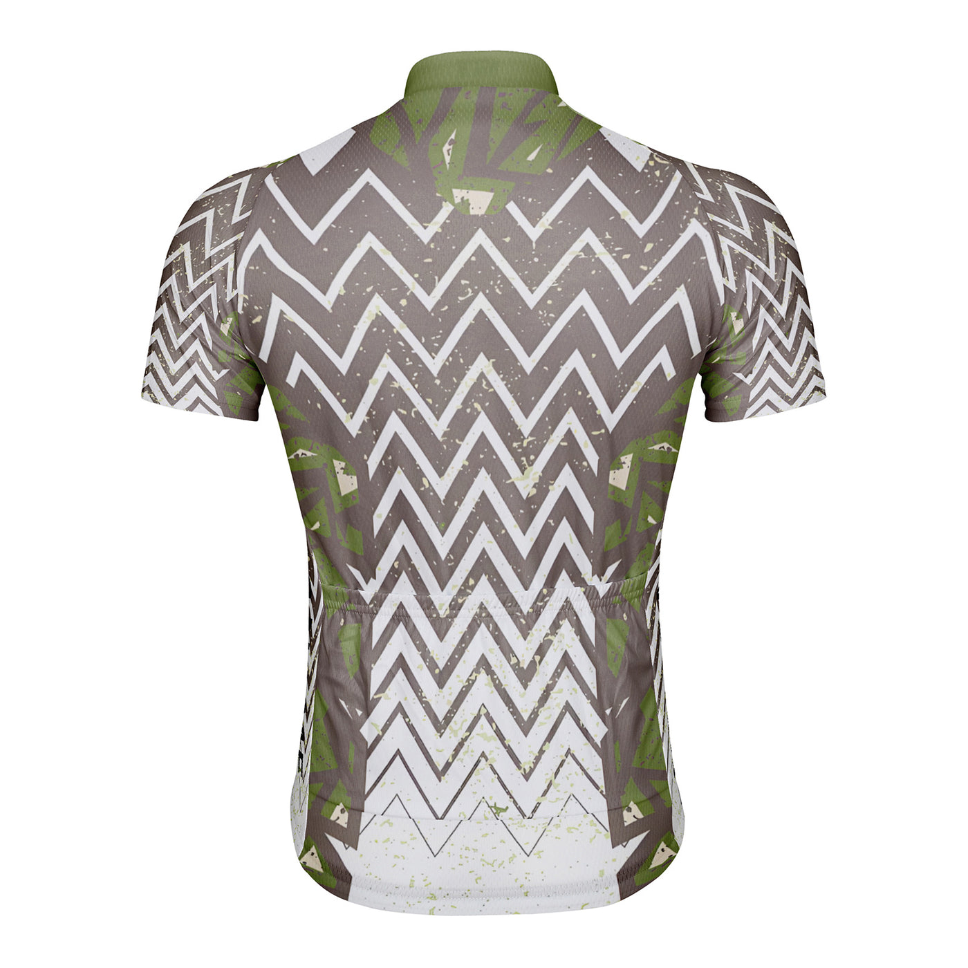 Customized Green Field Sawtooth Men's Cycling Jersey Short Sleeve
