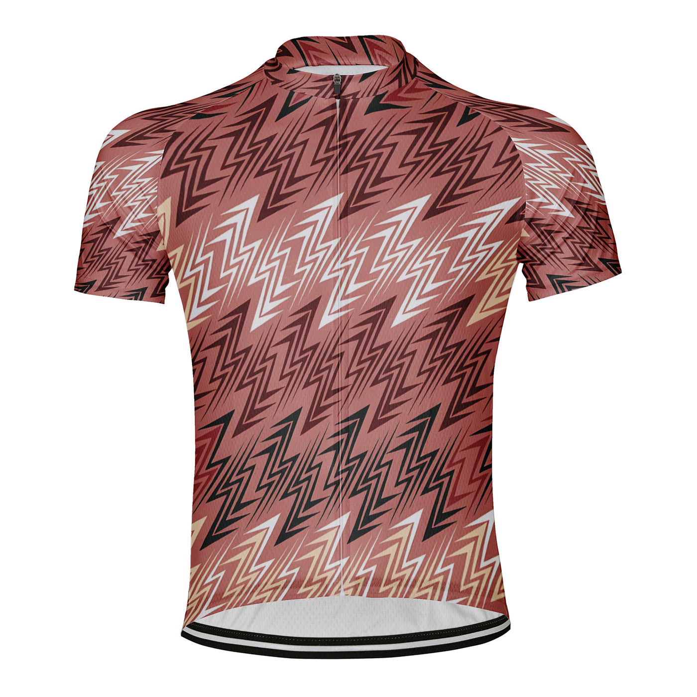 Customized Red Brown Lightning Phantom Men's Cycling Jersey Short Sleeve
