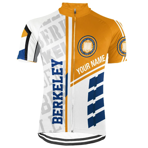 Customized University of California Berkeley Men's Cycling Jersey Short Sleeve