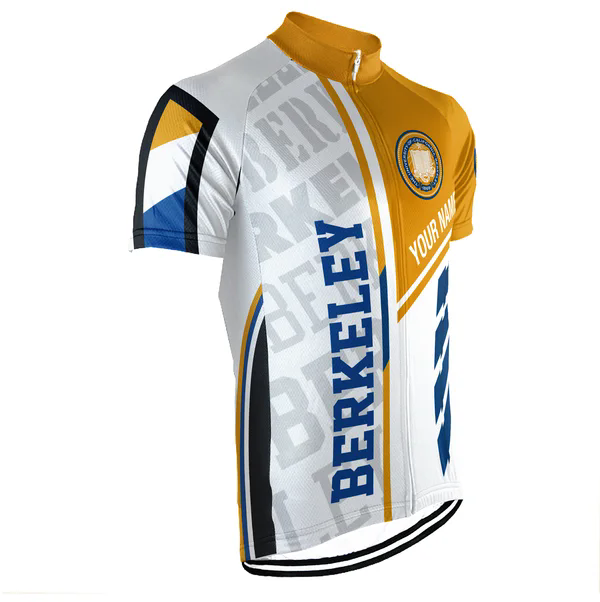 Customized University of California Berkeley Men's Cycling Jersey Short Sleeve