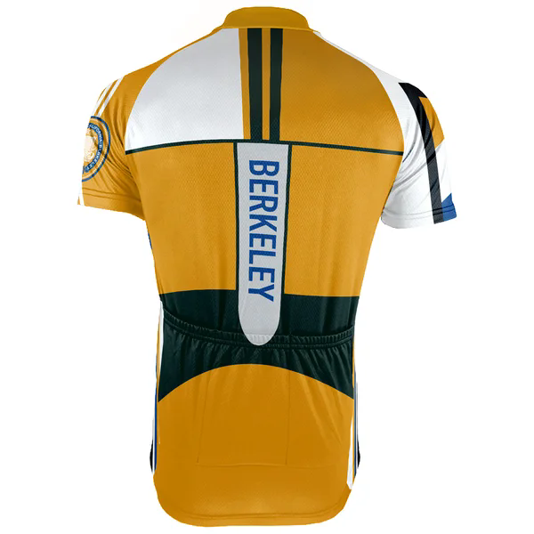 Customized University of California Berkeley Men's Cycling Jersey Short Sleeve