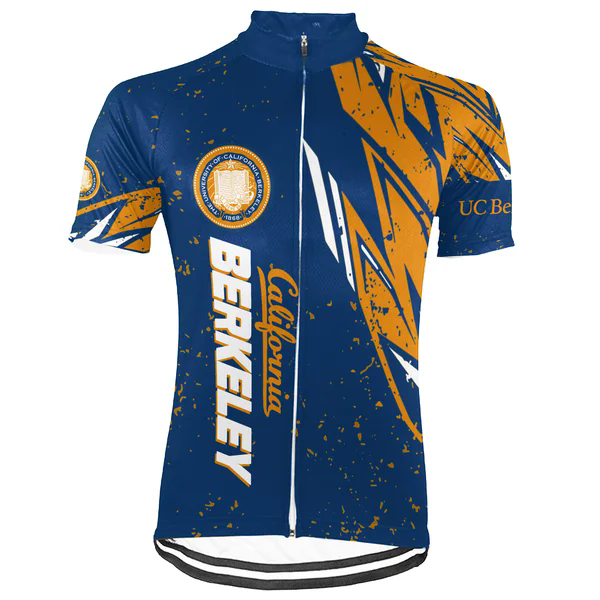 Customized University of California Berkeley Men's Cycling Jersey Short Sleeve