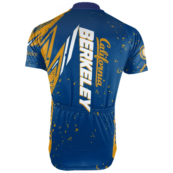 Customized University of California Berkeley Men's Cycling Jersey Short Sleeve