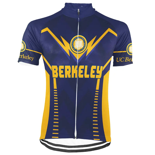 Customized University of California Berkeley Men's Cycling Jersey Short Sleeve