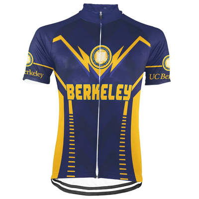 Customized University of California Berkeley Men's Cycling Jersey Short Sleeve
