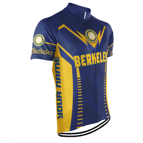 Customized University of California Berkeley Men's Cycling Jersey Short Sleeve