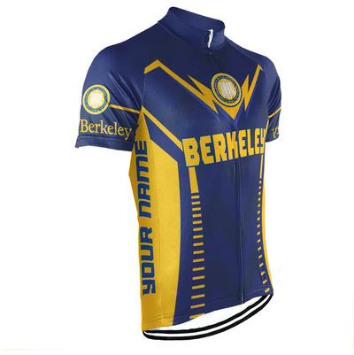 Customized University of California Berkeley Men's Cycling Jersey Short Sleeve