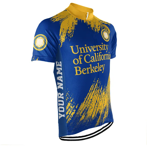 Customized University of California Berkeley Men's Cycling Jersey Short Sleeve