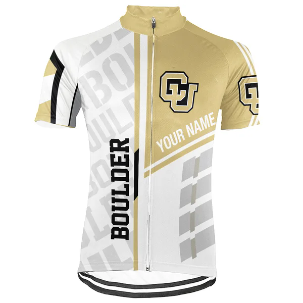 Customized University of Colorado Boulder Men's Cycling Jersey Short Sleeve