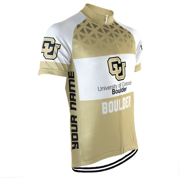 Customized University of Colorado Boulder Men's Cycling Jersey Short Sleeve