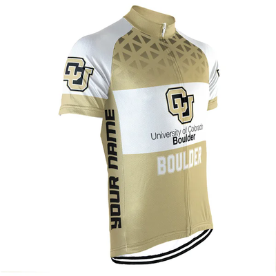 Customized University of Colorado Boulder Men's Cycling Jersey Short Sleeve