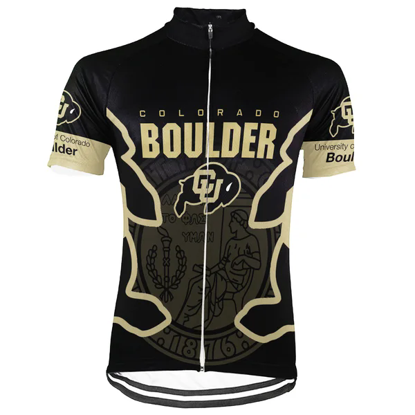 Customized University of Colorado Boulder Men's Cycling Jersey Short Sleeve