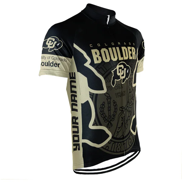 Customized University of Colorado Boulder Men's Cycling Jersey Short Sleeve