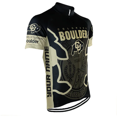 Customized University of Colorado Boulder Men's Cycling Jersey Short Sleeve