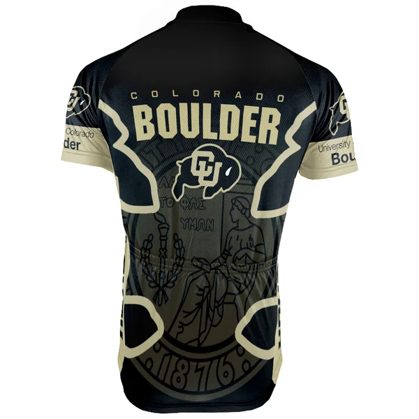 Customized University of Colorado Boulder Men's Cycling Jersey Short Sleeve