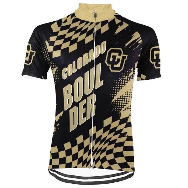Customized University of Colorado Boulder Men's Cycling Jersey Short Sleeve