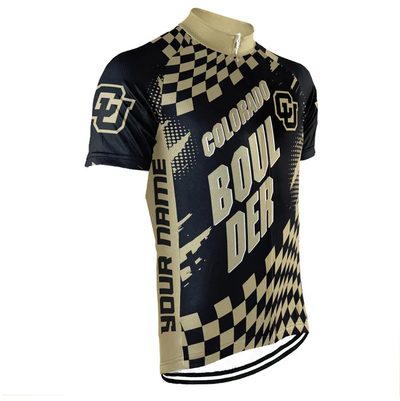 Customized University of Colorado Boulder Men's Cycling Jersey Short Sleeve