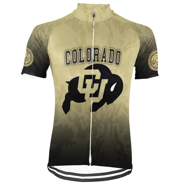 Customized University of Colorado Boulder Men's Cycling Jersey Short Sleeve