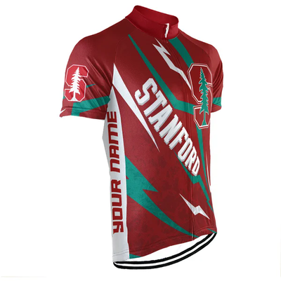 Customized Stanford University Men's Cycling Jersey Short Sleeve