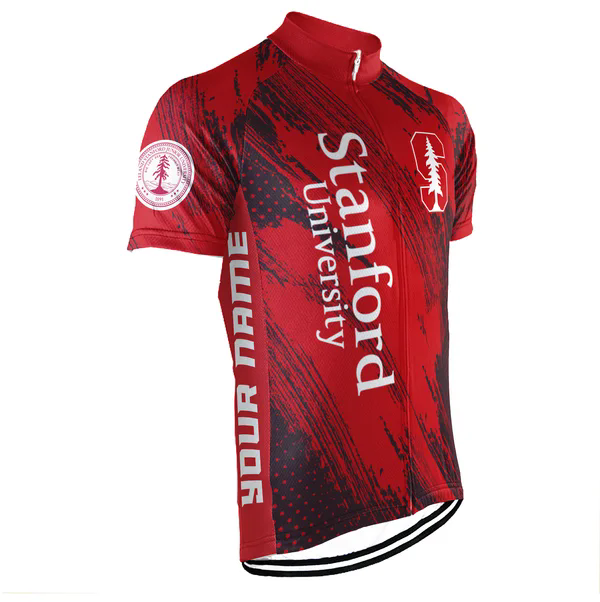 Customized Stanford University Men's Cycling Jersey Short Sleeve
