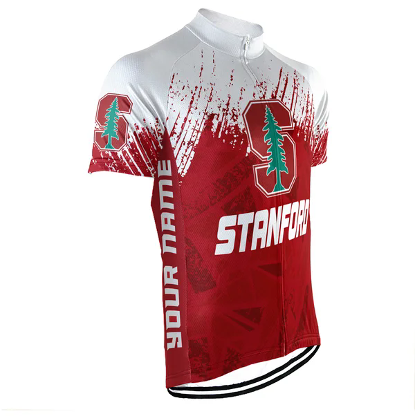 Customized Stanford University Men's Cycling Jersey Short Sleeve