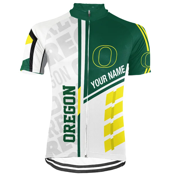Customized University of Oregon Men's Cycling Jersey Short Sleeve